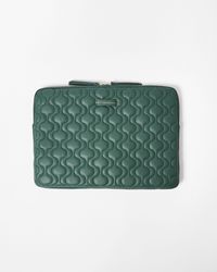 Oliver Bonas - 60's Curved Stitch Green Laptop Case - Lyst