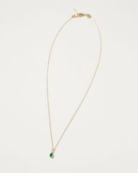 Oliver Bonas - Auden Green Onyx & Drop Pendant Necklace - Lyst