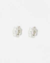 Oliver Bonas - Senna Scalloped Flower Clicker Hoop Earrings - Lyst