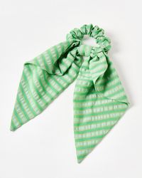 Oliver Bonas - Cleo Stripe Bow Scrunchie - Lyst