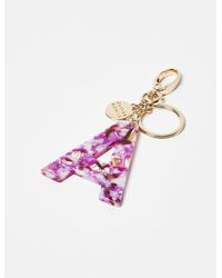 Oliver Bonas - Alphabet Faux Tortoiseshell Initial Keyring - Lyst