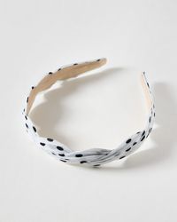 Oliver Bonas - Rosita Black Polka Dot Esmerelda Headband - Lyst