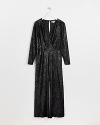 Oliver Bonas - Metallic Crossover Wide Leg Jumpsuit, Size 6 - Lyst
