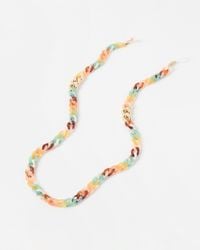 Oliver Bonas - Coda Colourful Resin & Gold Links Glasses Chain - Lyst
