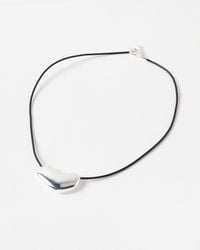 Oliver Bonas - Yuka Organic Silver Tone Pendant Cord Necklace - Lyst
