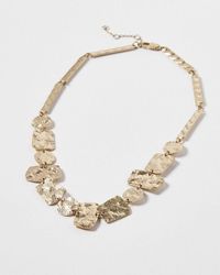 Oliver Bonas - Merdia Textured Shapes Statement Collar Necklace - Lyst