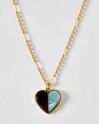Oliver Bonas - Abrielle & Brown Resin Heart Pendant Necklace - Lyst