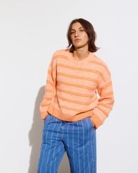 Oliver Bonas - Striped Crew Neck Knitted Jumper, Size 6 - Lyst