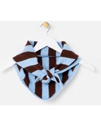 Oliver Bonas - & Brown Striped Knitted Triangle Scarf - Lyst