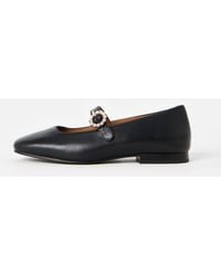 Oliver Bonas - Diamante Buckle Mary Jane Ballet Flats, Size 3 - Lyst