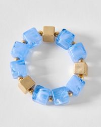 Oliver Bonas - Jules Square Resin Bead Chunky Bracelet - Lyst