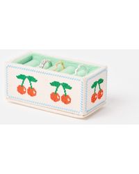 Oliver Bonas - Cherry Rectangular Fabric Ring Holder - Lyst