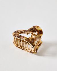 Oliver Bonas - Tanya Resin Tort Heart Claw Clip - Lyst