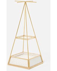 Oliver Bonas - Cream Boucle Pyramid Jewellery Stand - Lyst