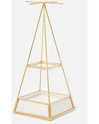 Oliver Bonas - Cream Boucle Pyramid Jewellery Stand - Lyst