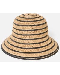 Oliver Bonas - Brown & Black Striped Bucket Hat - Lyst