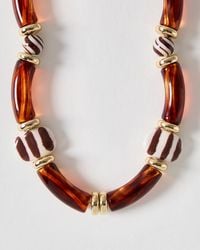 Oliver Bonas - Talia Resin Beaded Necklace - Lyst