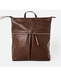 Oliver Bonas - Anie Chocolate Large Multi Pocket Backpack - Lyst
