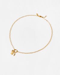 Oliver Bonas - Nina Tone Waterproof Star, Moon & Heart Charm Chain Necklace - Lyst