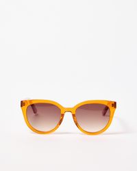 Oliver Bonas - & Pink Square Cat Eye Acetate Sunglasses - Lyst