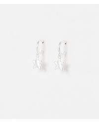 Oliver Bonas - Viola Tone Star Charm Drop Earrings - Lyst