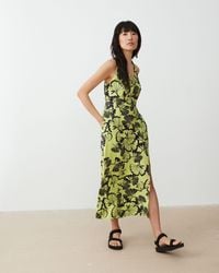 Oliver Bonas - Floral Print Strappy Midi Dress, Size 6 - Lyst