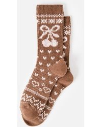 Oliver Bonas - & Cream Cherry Cosy Socks - Lyst