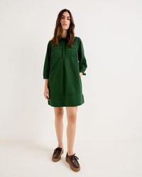 Oliver Bonas - Dark Frill Collar Denim Mini Dress, Size 10 - Lyst