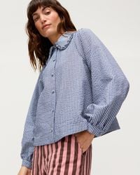 Oliver Bonas - & White Striped Collar Shirt, Size 6 - Lyst