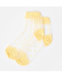 Oliver Bonas - Polka Dot Sheer Ankle Socks - Lyst
