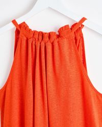 Oliver Bonas - Linen Blend Halter Neck Top, Size 18 - Lyst