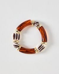 Oliver Bonas - Talia Resin Beaded Bracelet - Lyst
