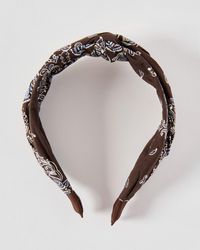 Oliver Bonas - Mackenzie Bandana Knot Top Headband - Lyst
