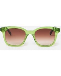 Oliver Bonas - Crystal Square Acetate Sunglasses - Lyst