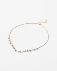 Oliver Bonas - Gracie Faux Pearl & Stone Charm Short Necklace - Lyst