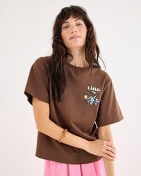 Oliver Bonas - Chocolate Ciao Toucan Cotton Graphic T-shirt, Size 10 - Lyst