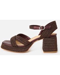 Castañer - Castañer Vallita Braided Platform Heeled Sandals, Size 3 - Lyst
