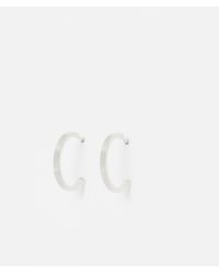 Oliver Bonas - Anita Ridged Sterling Hoop Earrings - Lyst