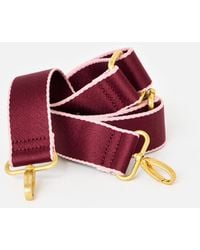 Oliver Bonas - Burgundy & Pink Stripe Crossbody Bag Strap - Lyst