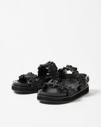 Oliver Bonas - Chunky Frill Leather Sandals - Lyst