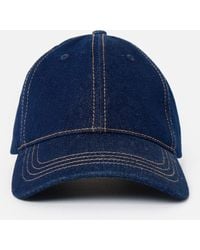 Oliver Bonas - Dark Cherry Motif Denim Cap Hat - Lyst