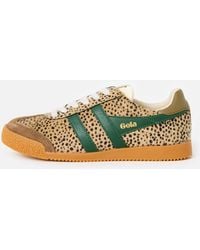 Gola - Elan Savanna Cheetah & Evergreen Trainers, Size 3 - Lyst