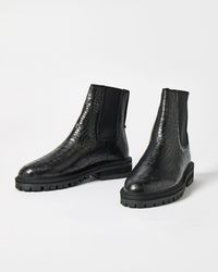ASRA - Clovie Croc Chelsea Boots, Size Uk 3 - Lyst