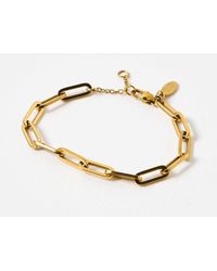 Oliver Bonas - Austen Paperclip Chain Tone Waterproof Bracelet - Lyst