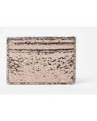 Oliver Bonas - Lila Metallic Rose Gold Card Holder - Lyst