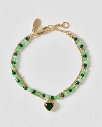 Oliver Bonas - Nova Beaded Heart Bracelet - Lyst