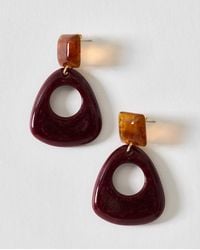 Oliver Bonas - Kai & Red Resin Loop Drop Earrings - Lyst