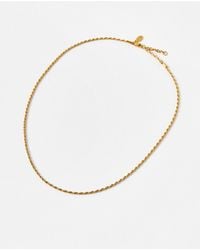 Oliver Bonas - Cora Tone Waterproof Fine Twist Chain Necklace - Lyst