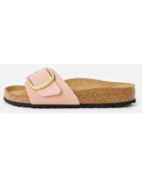 Birkenstock - Madrid Big Buckle Nubuck Leather Sandals, Size 4.5 - Lyst