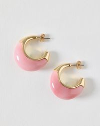 Oliver Bonas - Isla Resin Chunky Hoop Earrings - Lyst